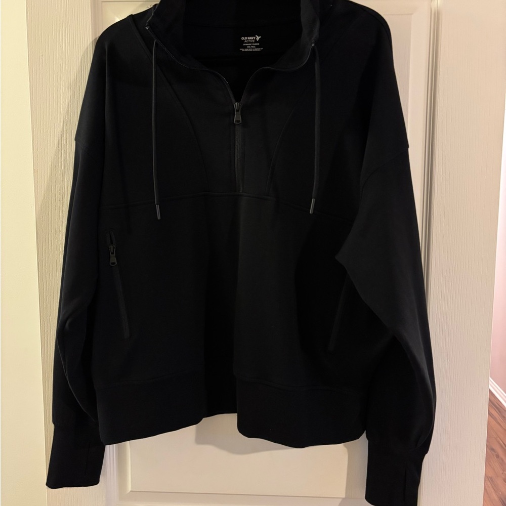 Old Navy Active Black Fleece Pullover xxl tall